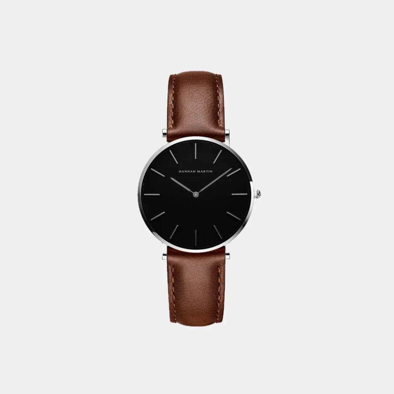 Ascot Silver Classic Watch – BROWN