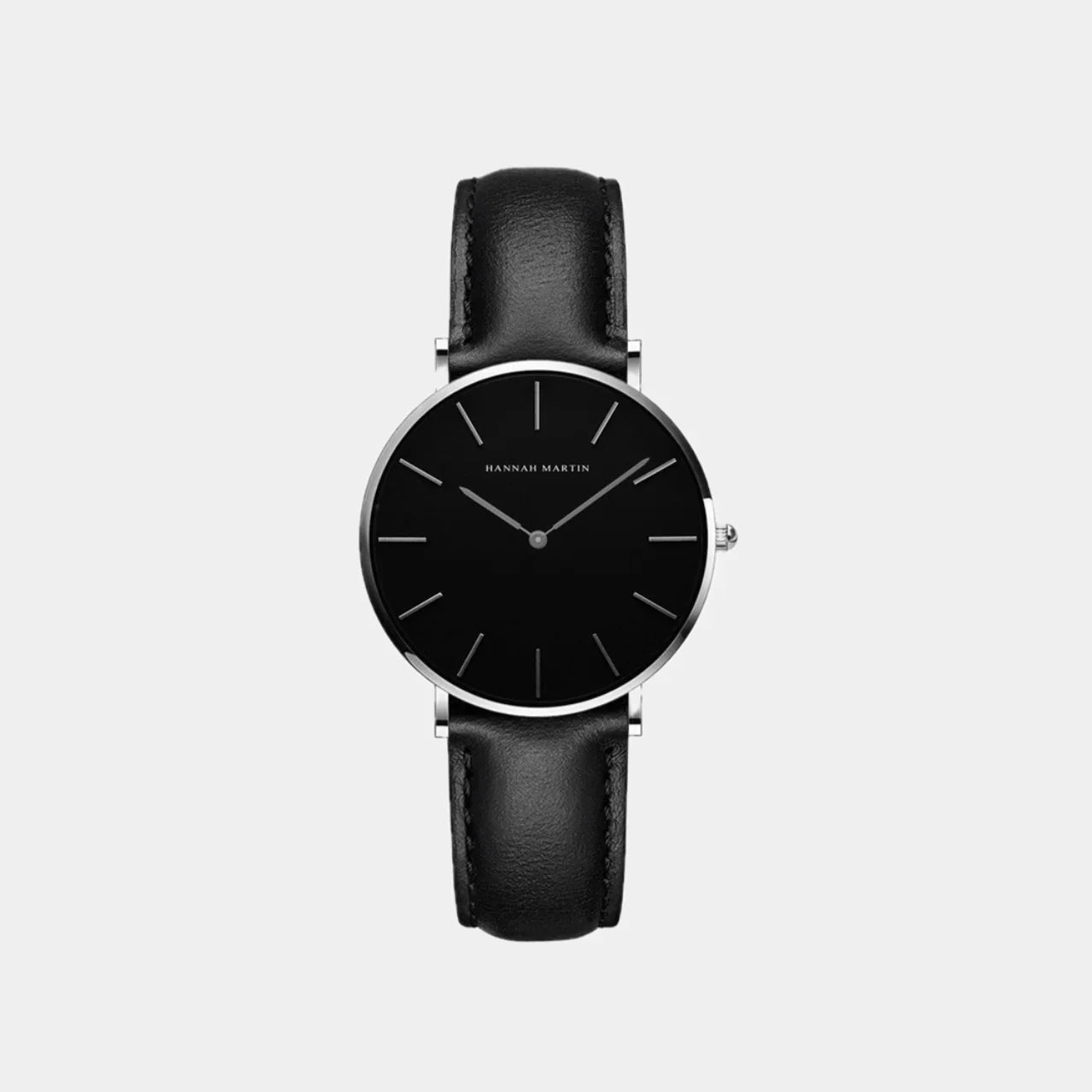 Ascot Silver Classic Watch – Black