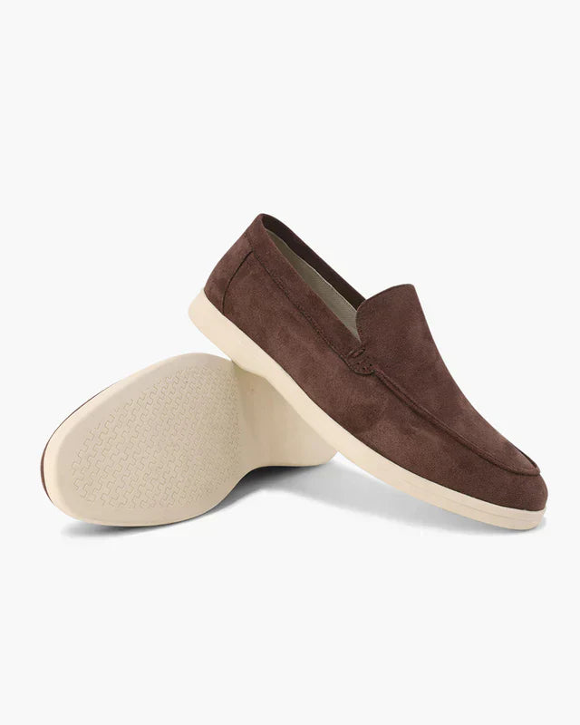 Suede Comfort Loafers – Chocolate